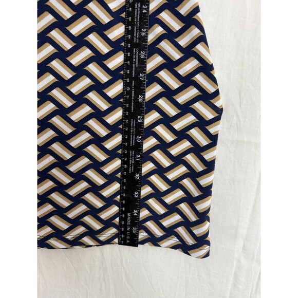 Michael Kors Cold Shoulder Geometric Pattern Dress – Women's Size Large - Picture 8 of 12